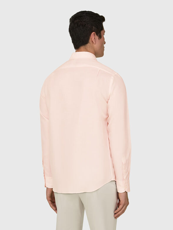 Pink shirt made of a linen blend - 3