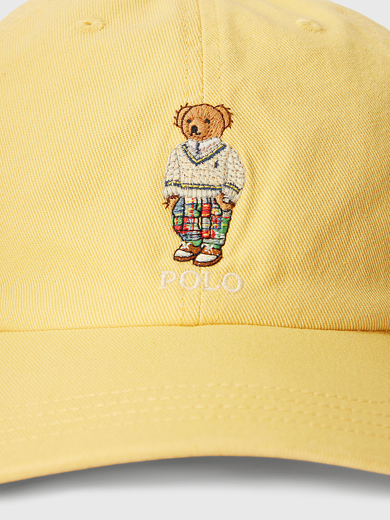 Yellow hat with logo embroidery brand POLO RALPH LAUREN
