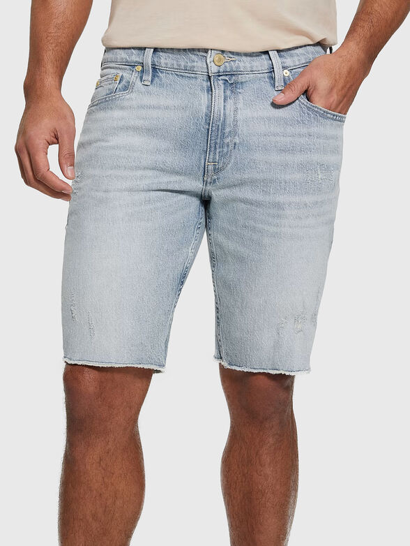 Light blue denim shorts - 1
