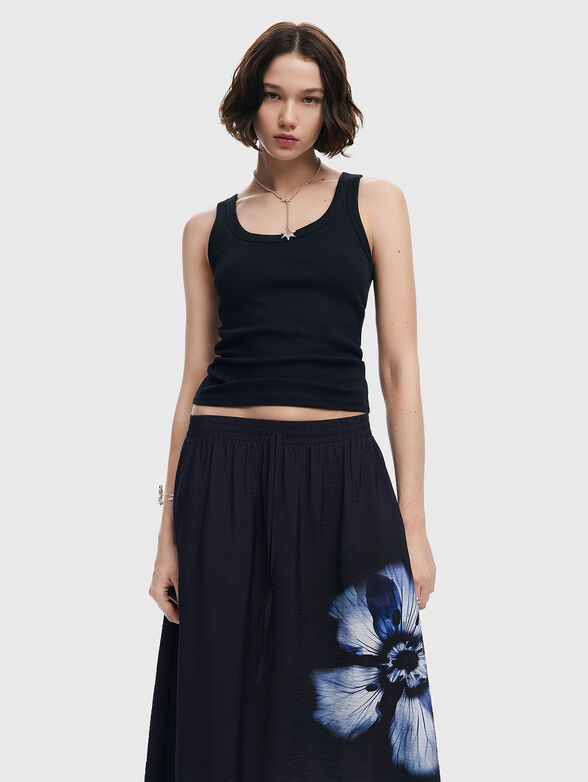 Skirt with floral accent  - 3