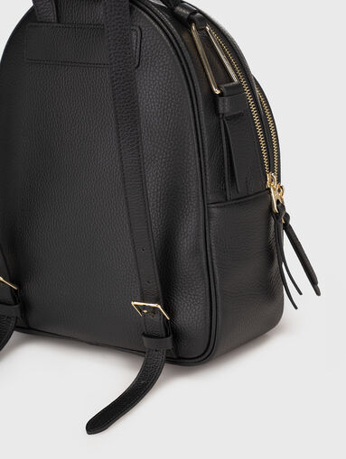 Black leather backpack - 3