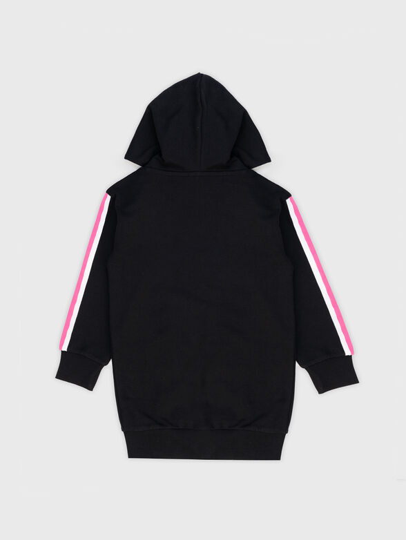 FRENCH TERRY hooded sweatshirt dress - 2