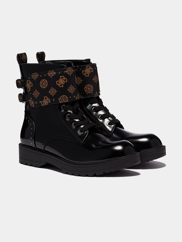 WANDA Combat boots with contrasting strap - 2