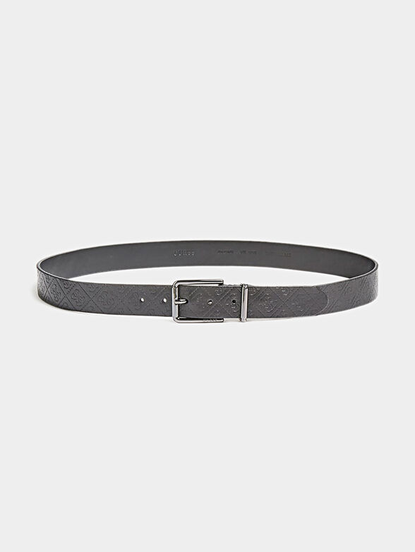 Leather belt with logo print - 2