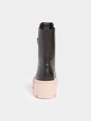 LEILA ankle boots with zipper and logo detail - 3
