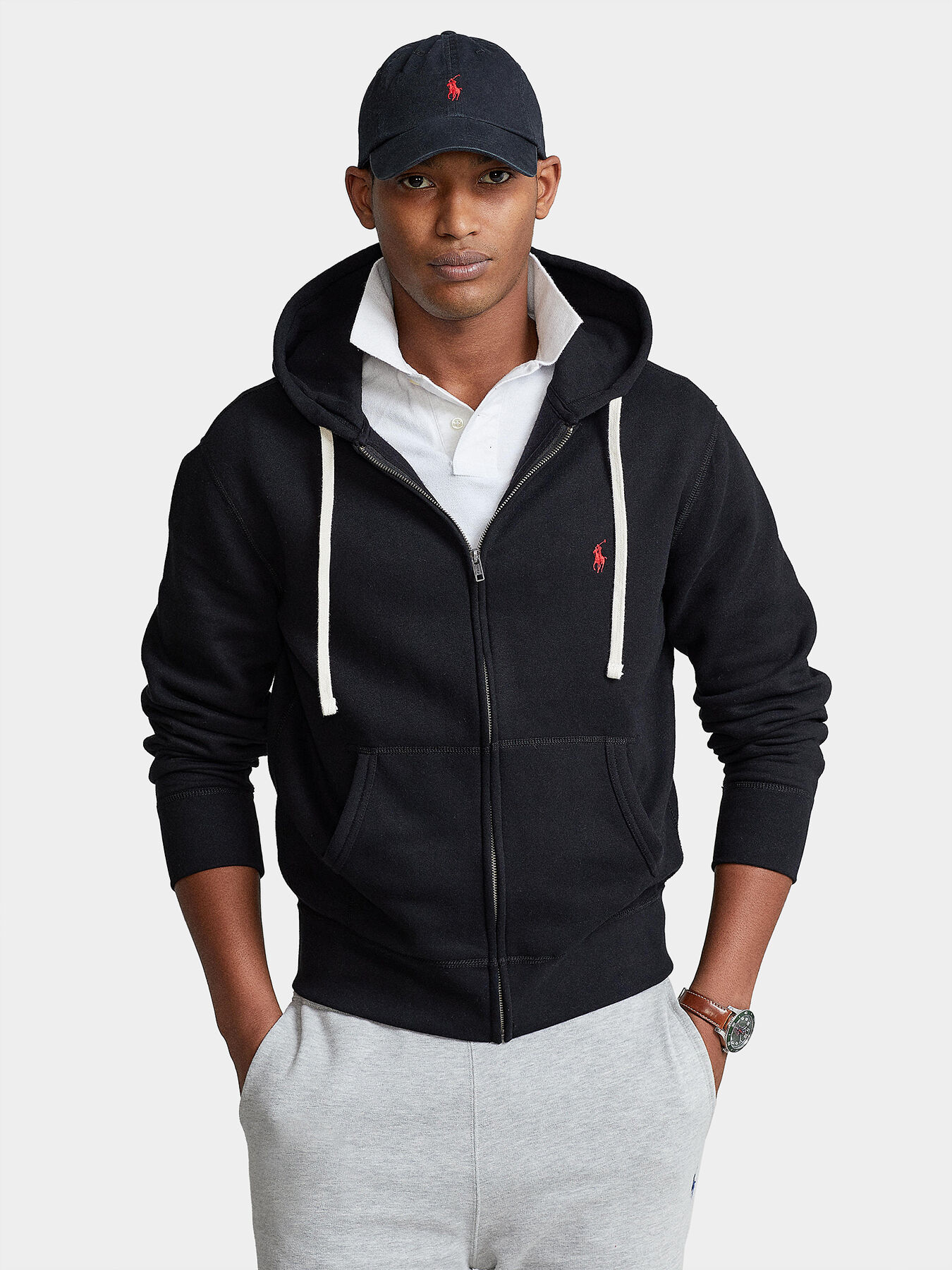 Polo zip up sweatshirt hotsell