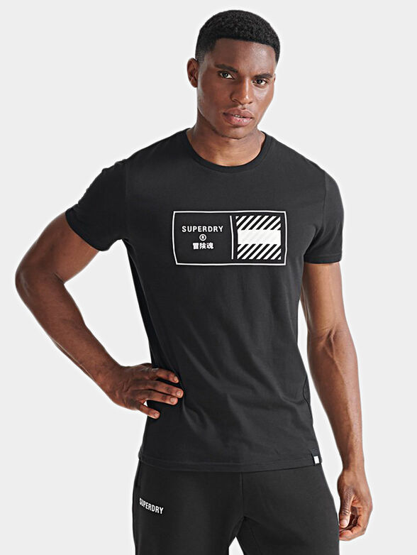 Black t-shirt with print - 1