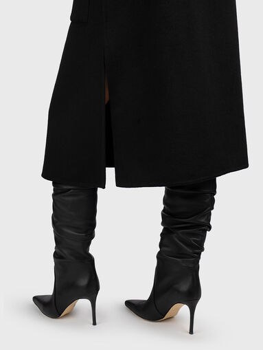 Wool blend coat with belt - 5