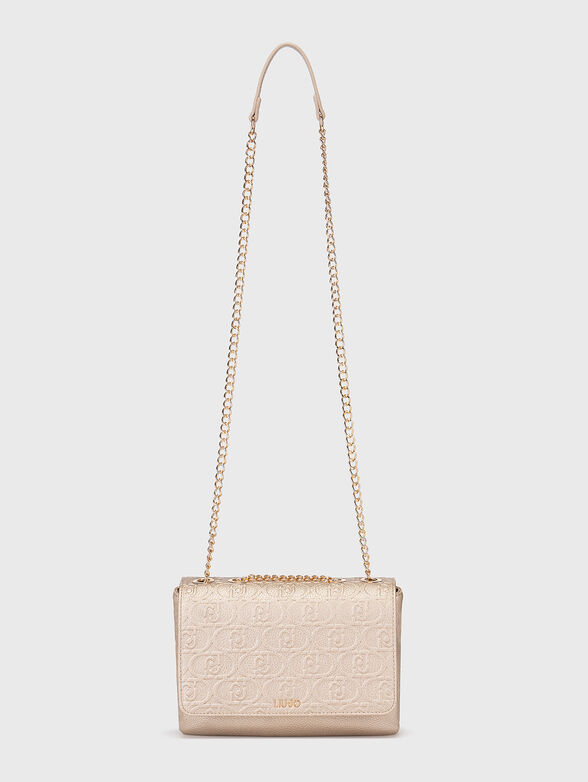 Gold bag with monogram logo texture - 2