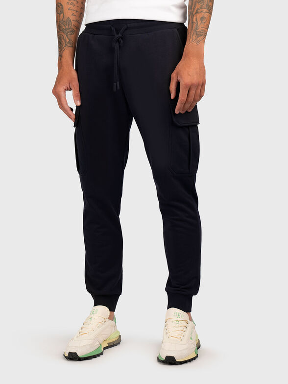 Cotton cargo trousers with logo - 1