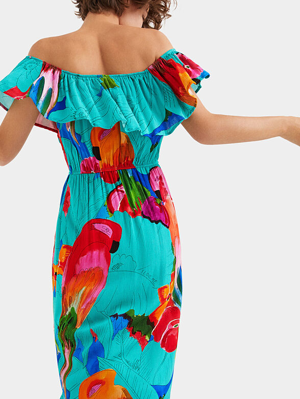 Dress with tropical print - 4