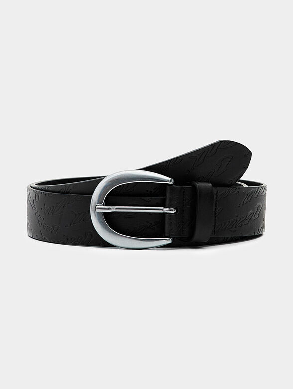 ONDAS leather belt with logo embossing - 1