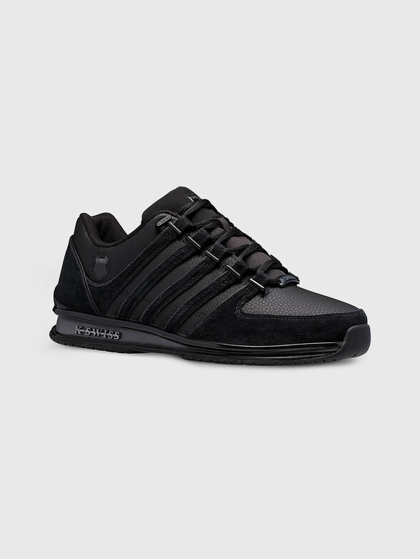 RINZLER black leather sneakers - 1