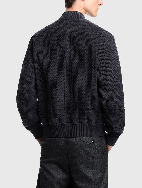 Suede jacket with embossed texture - 3