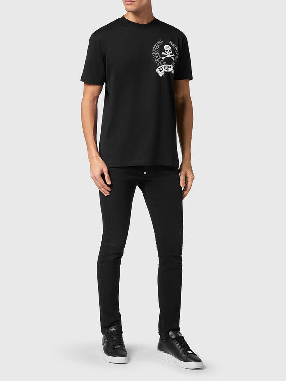 Logo accent T-shirt in beige - 2