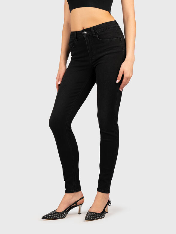 Slim jeans with rhinestones - 1