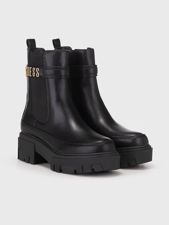 YELMA black boots with logo motif  - 2
