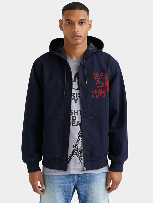 FERNADEZ blue hooded sweatshirt - 1