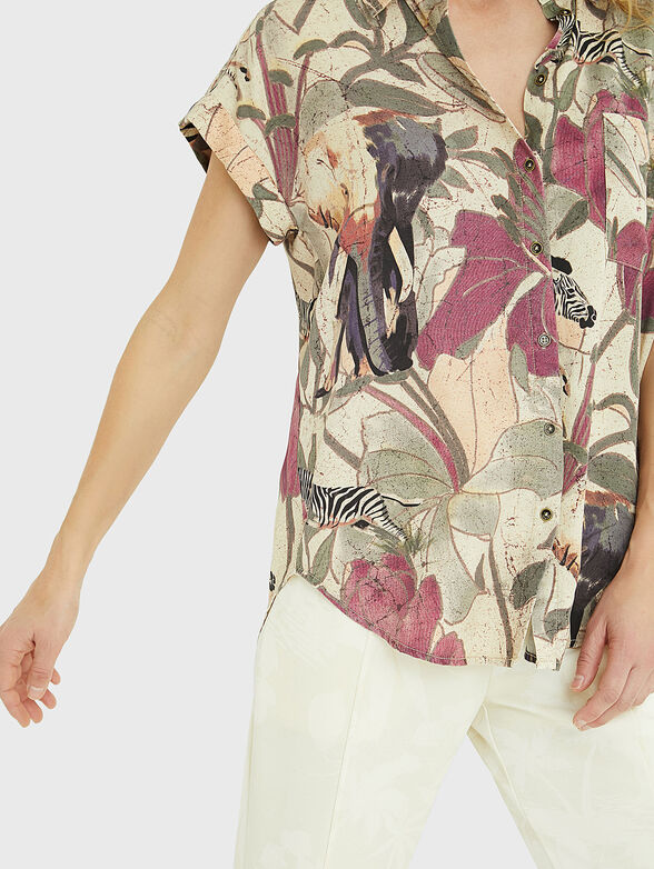 ETNICAN Shirt with tropical print - 2