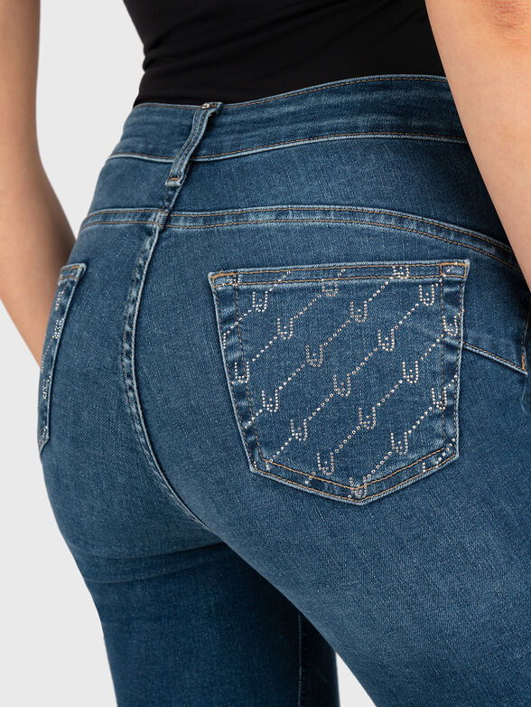 Slim jeans with rhinestones - 3