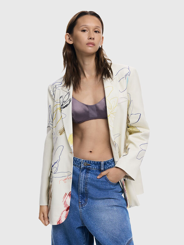 Art print blazer - 1