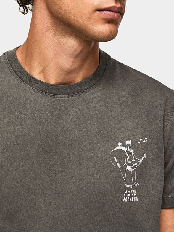 ALFORD green T-shirt with contrasting accent - 4