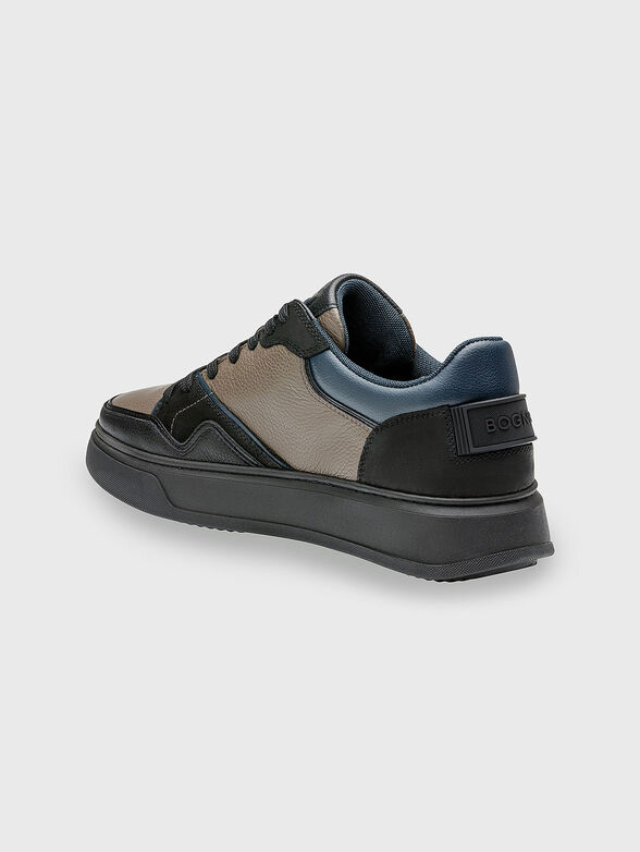 MILAN 25 leather sports shoes with contrasting details - 2
