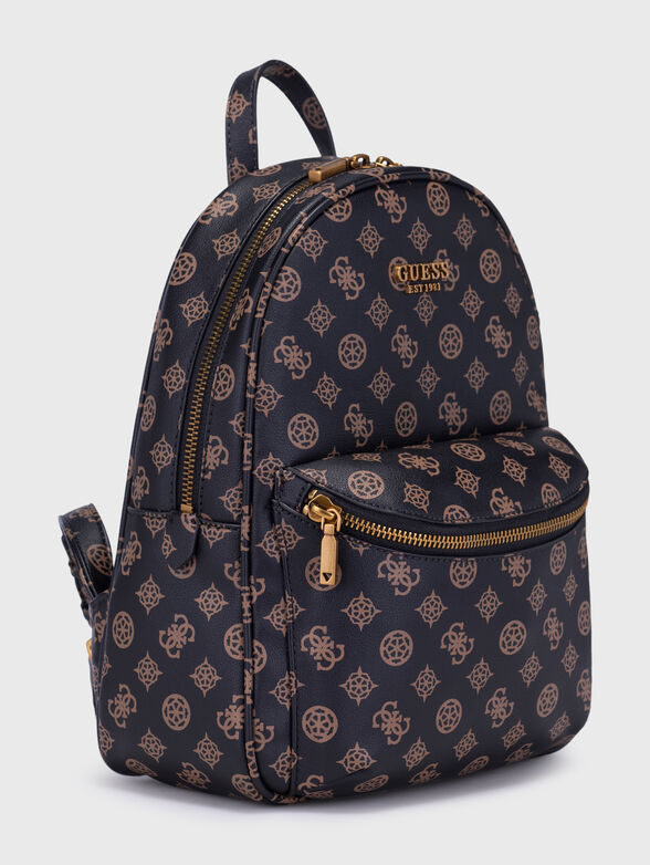 HOUSE PARTY black backpack with logo print - 4