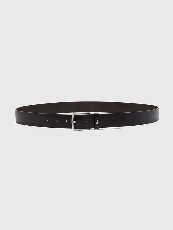 Leather belt with logo - 2