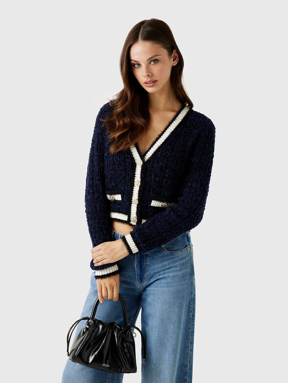 Short cardigan with accent buttons - 1