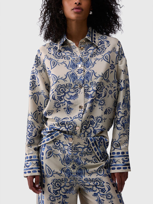 Long sleeve shirt with floral print