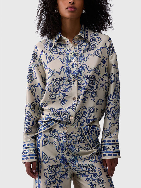 Long sleeve shirt with floral print - 1