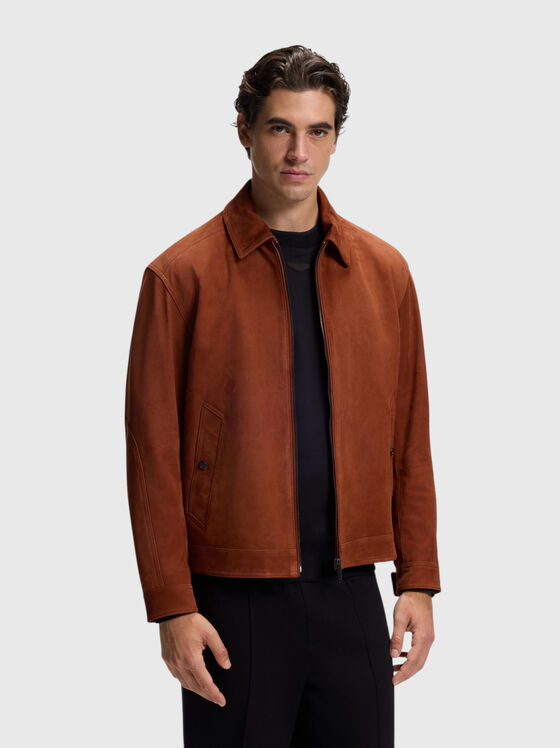 Suede jacket with a zip - 1