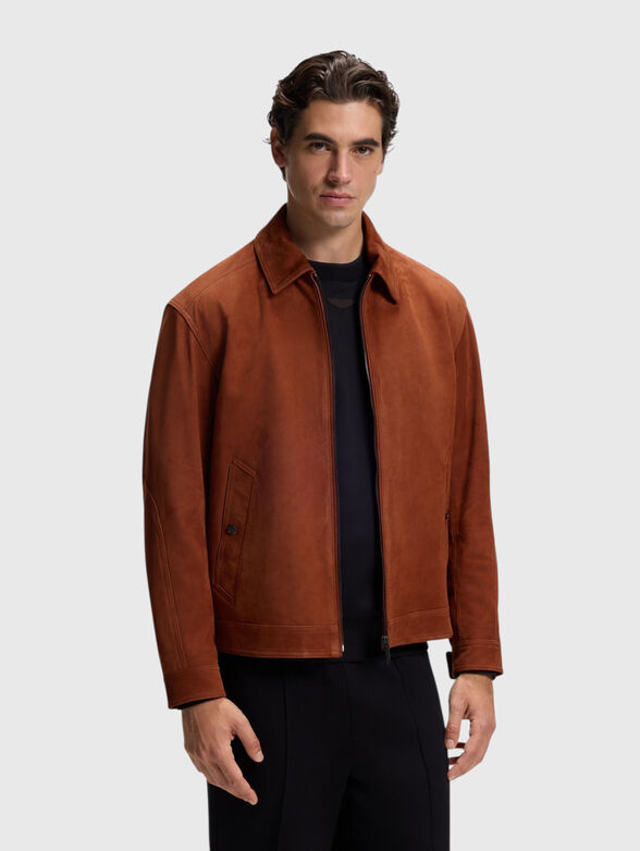 Suede jacket with a zip - 1
