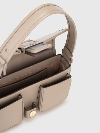 Small leather bag with logo detail - 5