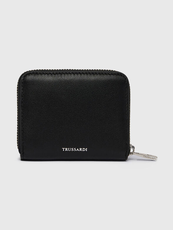 Leather wallet with logo accent - 2