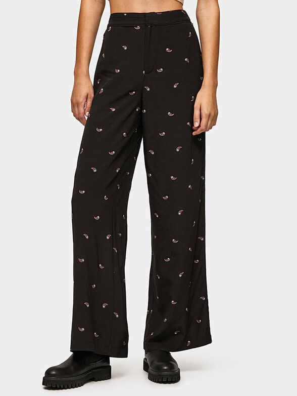 POPPY black trousers with high waist - 1