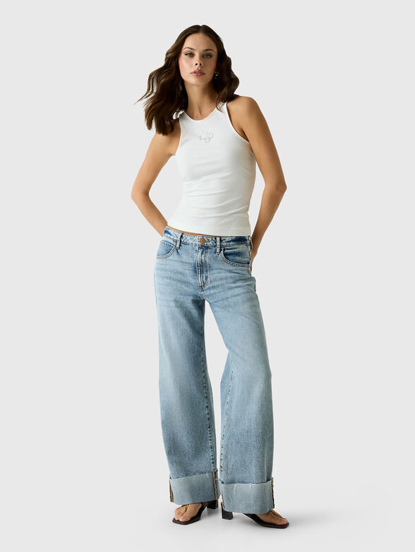 Ribbed top with logo detail - 2