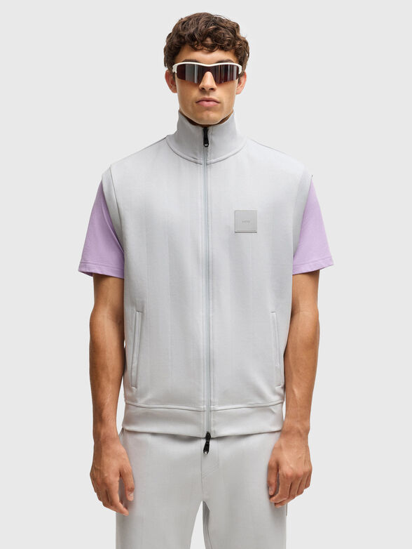 Cotton vest with logo detail - 0