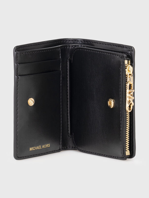 Wallet with logo detail in beige - 4