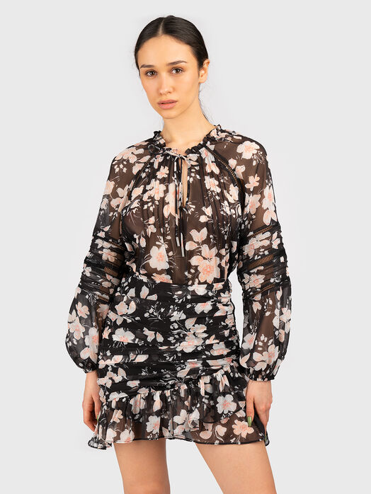 GILDA blouse with sheer effect