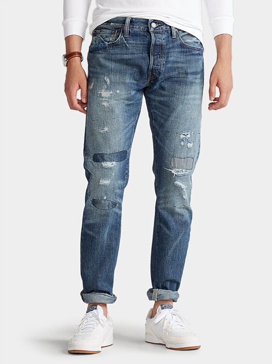 Дънки с накъсани детайли - 1