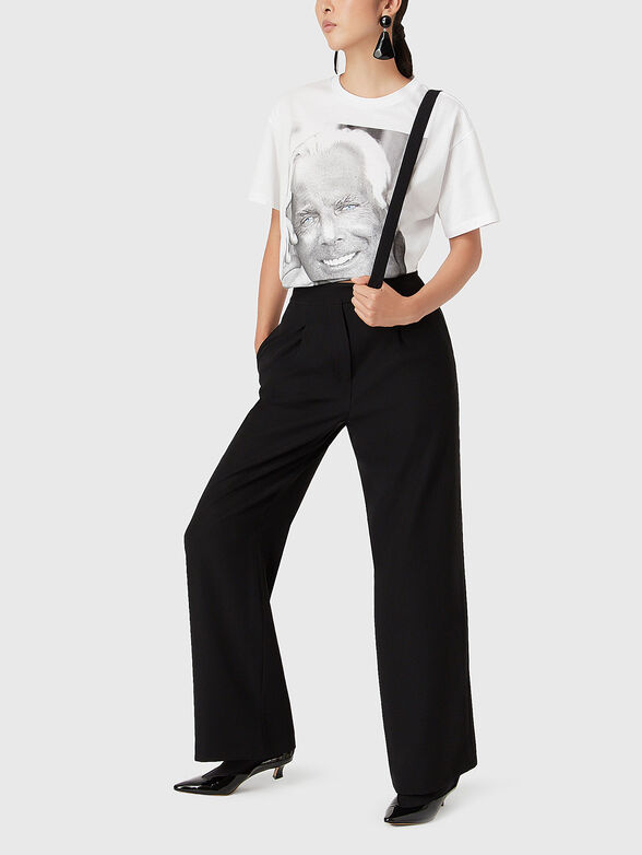 Cotton T-shirt with accent print - 2