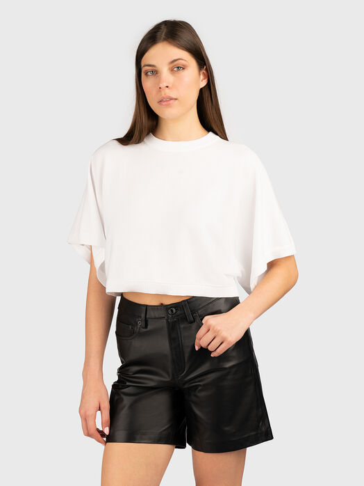Cotton T-shirt with short cut