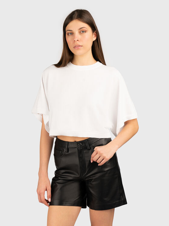 Cotton T-shirt with short cut - 1
