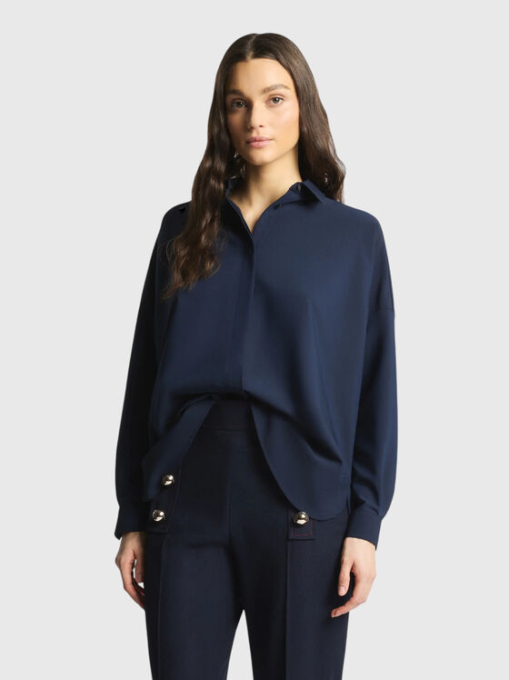 Oversized long-sleeved shirt - 1