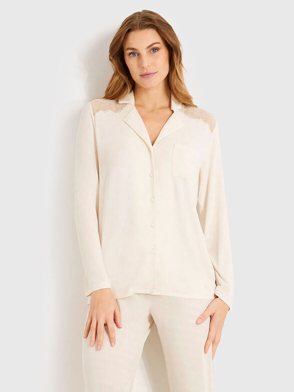 MODAL-LACE pajama top - 1