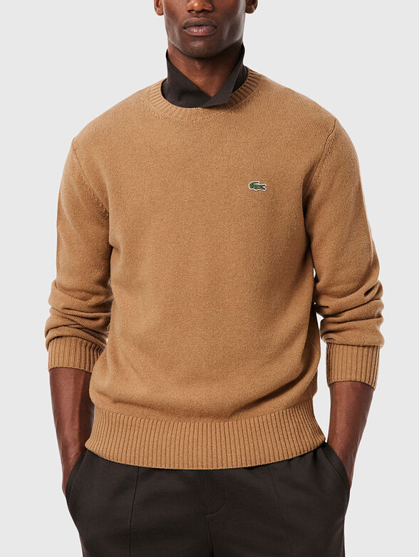 Crew neck green sweater - 1