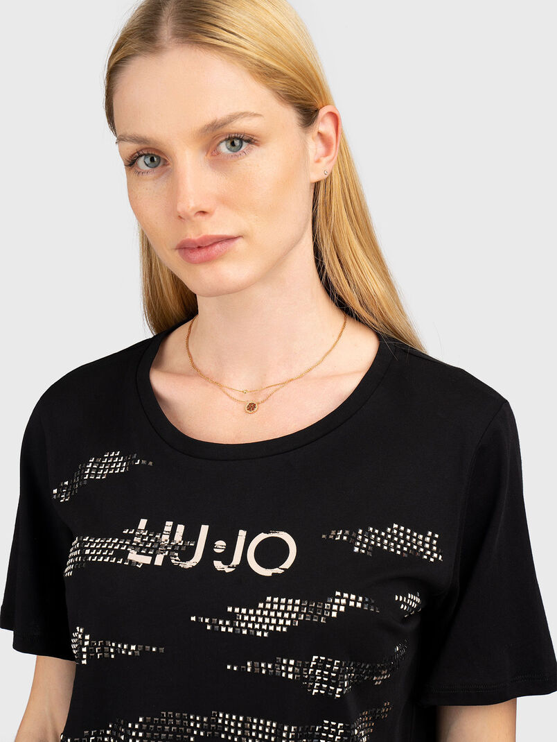 T-shirt with appliqu&eacute;s rhinestone - 3