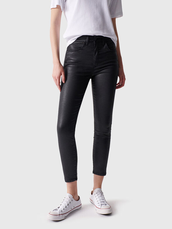 Coated jeans with push up effect - 1
